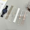 Para Samsung Galaxy Watch 4/5 Correa de Perlas Láser Escalera Genio Curva Doble Pulsación Hebilla Mariposa