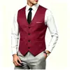 2026 Nueva Moda Británica Chaleco para Traje de Hombre Corte Delgado Chaleco Chaleco de Hombre Venta al por Mayor