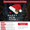 Adesivos Eletrostáticos de Natal Transfronteiriços Chapéus de Natal Decorações de Janela Layout de Cena Adesivos para Porta de Vidro Janela Decorações de Janela