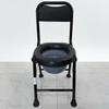 Silla de Inodoro de Acero Inoxidable del Fabricante para Personas Mayores, Silla de Tocador Móvil para Interiores para Mujeres Embarazadas, con Respaldo, Estable, Antideslizante, Ajustable para Uso en el Hogar