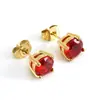 Moda Otoño e Invierno Nuevos Elegantes simples incrustados con circonita acero inoxidable aretes de botón versátiles para el trabajo de oficina exquisitos de lujo ligero aretes de botón pequeños para mujer