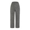 Pantalones Casuales de Cachemira Americana para Otoño e Invierno para Mujer, Elegantes Relajados, Blancos Holgados de Cintura Alta Rectos Versátiles de Lana Largos