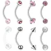 8 piezas/acero inoxidable perforado uña de ceja simple clásica redonda traje de uñas de ceja joyería de perforación europea y americana venta al por mayor en línea