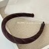 Faixa de Cabelo Simples Estilo Coreano com Cabeça de Esponja em Sarja para Mulheres, Faixa Fina Estampada Estilo Britânico Retrô, Versátil e Elegante, Grampo para Sair