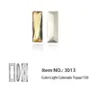 Dongzhou 15*5mm Fundo Pontiagudo Longo Diamante DIY Acessórios para Joias Brilhante Retangular Ângulo Reto Diamante de Vidro Strass Atacado