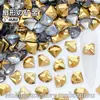 Rinestones para Uñas en Forma de Abanico de 3*4mm Rinestones de Cristal de Vidrio Accesorios para Uñas DIY Decoraciones de Pedrería Materiales para Uñas Portables Venta al por Mayor