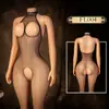 Lencería Sexy con Entrepierna Abierta, Ropa de Dormir Navideña de Malla, Medias, Falda, Coqueteo Sexy para Pareja, Uniforme Transparente, Conjunto de Tentación