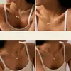 Amazon Comercio Electrónico Transfronterizo Collar de 26 Letras 2025 para Mujer Versátil, Elegante y Único Collar Pequeño