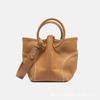 2026 Nueva Bolsa Canasta de Nicho para Viajes Diarios para Mujeres, Nuevo Bolso de Mano Tipo Tote, Cuero Suave, Estilo Relajado, Bolso de Hombro Cruzado