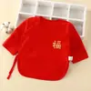 Camiseta de medio cierre para recién nacido, talla 59, roja, algodón puro, transpirable, manga larga, adecuada para bebés, top para bebé