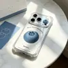 Mirtilo Grande é Adequado para Vivo Xiaomi Iphone16/17Pro Transparente Airbag 17Pm Capa de Celular Nicho Oppo Mulheres