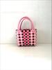 Bolsa Tote Colorida Tecida à Mão de Plástico para Mulheres, para o Dia a Dia, Tecida para Crianças, de Alta Qualidade, Atacado