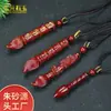 Colgante de Pluma Wenchang de Arena de Cristal Dorado Regalo para Estudiantes Arena Dorada Púrpura de Cinabrio Título de Lista Dorada Imprescindible para Hombres y Mujeres para el Examen de Admisión de Posgrado