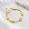 Collar de Escama de Dragón Dorado Antiguo Calabaza Dorada Rota para Mujer Lujo Accesible Gama Alta Pulsera Jiu Fulu Cadena para Suéter No Se Desvanecerá por Mucho Tiempo