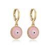 Pendientes geométricos con forma de ojo fresco y bonito de Aogu INS para mujer, con baño de cobre y oro, con circón, pendientes de gota de aceite, productos populares transfronterizos.
