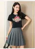 Nueva Falda Plisada de Verano, Falda Corta para Mujer, Cintura Alta, Adelgazante, Producto Nuevo, Estilo Universitario, Anti-Exposición, Falda de Corte A para Mujeres Petites