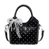 Bolso Pequeño de Mano con Lazo Dulce para Mujer 2026 Nuevo de Moda Tendencia Bolso Cubo de Lunares Bolso Cruzado de Verano para Viajes