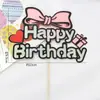 Serie de Horneado Colorida Rosa Azul Pastel Cumpleaños Enchufe Tarjeta Decoración Decorando Niños Niñas Fiesta de Cumpleaños Atuendos