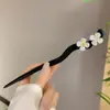 Horquilla de Imitación de Sándalo Antigua Nueva China de Gama Alta Horquilla para Cheongsam Falda de Cara de Caballo Horquilla de Madera Hanfu Cabello Horquilla para el Cabello