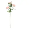 Flor de Rosa Artificial Tallo Único Múltiples Cabezas Rosa Roja Decoración para el Hogar Boda Arreglo Flor Artificial Hecha a Mano Venta al por Mayor Transfronteriza