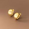 Aretes Nicho Cepillados Curvos Ovalados en Forma de Huevo Estilo Ins 2025 Nuevo Estilo Versátiles Simples con Elegantes y Estilosos