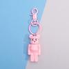 Creativo Lindo Estilo Coreano Colgante de Oso Moderno Cadena de Perro Colorida Llavero Cadena Accesorios para Bolso de Mochila Regalos Pequeños para Hombres y Mujeres
