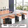 Mobiliario de Oficina al por Mayor Escritorio de Esquina para Personal Escritorio de Oficina Simple Moderno con Veta de Madera Estación de Empleado de Oficina Escritorio de Computadora Silla