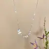 Nuevo Exquisito Collar de Mariposa de Nácar de Verano para Mujer, Cadena Sencilla de Clavícula de Lujo Ligero, Tendencia de Accesorio de Temperamento de Nicho de Gama Alta