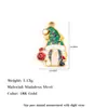 Aço Inoxidável Transfronteiriço Gotejamento de Óleo DIY Enfeites de Natal Boneco de Neve Homem de Gengibre Brincos Pendentes Colar Acessórios de Joias Venda por Atacado