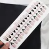 Selección de Amazon de Uñas Cortas Portátiles, Color Nude, Piezas de Uñas con Raya Negra Sencilla, Uñas Blanqueadoras para Niñas, Uñas Postizas
