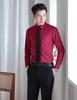 Camisa morada color vino blanco para hombre ropa de trabajo para maestro ventas de seguros belleza automotriz atuendo de negocios hotel ocho colores opcionales