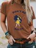 Amazon Estação Independente Garotas Guarda-chuva Nova Gola Redonda Solta Manga Curta ebay Camiseta Casual Feminina Atacado