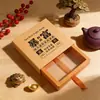 Impresión UV Texto Rico Caja de Empaque de Joyería de Alta Calidad Sensación de Gama Alta Caja de Almacenamiento de Pulsera de Cristal Caja de Joyería con Película de PE