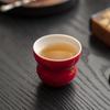 Taza de Té Calabaza Roja Mo Jilang Juego de Té Kung Fu Hogar Estampado en Oro Festivo Tendencia Nacional Taza de Té Cerámica Taza de Maestro Taza Única