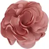 Estilo Coreano Cetim Borda Queimada Flor Tecido Artesanal Rosa Camélia DIY Decoração de Flor de Cabeça para Crianças Acessórios