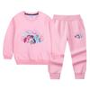 Traje deportivo de otoño para niños y niñas, primavera y otoño 2022, nuevo conjunto de dos piezas informal con pantalones y suéter para bebés