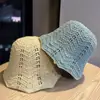 Nuevo Estilo Sombrero de Pescador de Punto Hueco Transpirable Sombrero de Verano para Mujer 2026 Sombrero de Protección Solar Que Hace que la Cara Parezca Más Pequeña Sombrero de Sol Casual