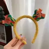 Acessório de Cabeça de Natal Alce Laço Faixa de Cabelo Feminina Criativa Engraçada Grampo de Cabelo Faixa de Cabelo de Galho de Alce Faixa de Cabelo para Fantasia de Festa Cabelo