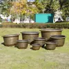 Atacado de Fabricante Vasos de Flores de Alumínio Plástico, Lótus de Cerâmica Rústica, Jarros de Cerâmica para Vitória-Régia, Vasos Hidropônicos de Grande Diâmetro para Paisagismo, Vasos de Flores Extra Grandes