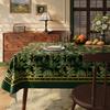 Toalha de Mesa Retangular à Prova d'Água e Óleo Estilo Retro Americano Sem Lavagem Acessível Luxo High-End Protetor de Mesa Toalha de Mesa