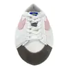 Directo de fábrica resorte, verano y otoño nueva moda encaje real zapatilla casual parte superior de zapato semiacabada