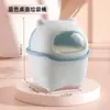 Lixeira de Mesa com Design de Desenho Animado e Tampa, Adequada para Uso Doméstico, Mesa de Centro, Escritório, Sala de Estar, Mini Lixeira de Mesa Pequena e Fofa