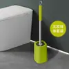 Escova de Limpeza para Vaso Sanitário para Banheiro Doméstico, Escova de Vaso Sanitário Sem Cantos Mortos, com Base, Conjunto de Cabo Longo, Cabeça Redonda, Frete Grátis