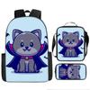 Mochila de Halloween Mais Vendida da Amazon, Conjunto de Três Peças Fantasma Abóbora, Mochila Escolar para Estudantes do Ensino Fundamental e Médio, Mochila Infantil, Bolsa de Ombro