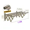 Estante retráctil deslizante para secar ropa en balcón exterior Poste telescópico exterior para secar ropa Ventana Exterior Plegable Estante deslizante para secar ropa para el hogar Venta al por mayor