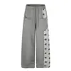 Pantalones de hombre estilo americano para el día a día, cordón, retazos, pierna recta, modernos, corte holgado, estilo nuevo, versátiles, pantalones largos de pierna ancha para hombre