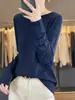 Suéter de Lana Peinada de Cuello Redondo 2024 Otoño e Invierno Nuevo para Mujer Ajustado Adelgazante Camisa Base Estilo Suave Suéter Corto