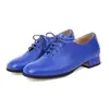 Zapatos Británicos Simples Nuevos con Cordones para Mujer Tacón Cuadrado Tacón Bajo Zapatos AliExpress Amazon 40-43 Talla Grande Zapatos de Comercio Exterior