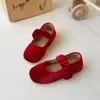 Comércio Transfronteiriço Outono e Inverno Infantil Estilo Coreano Laço Sapatilhas Planas de Princesa Moda Infantil Tendência Sapatos Loafer de Performance