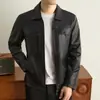 Outono e Inverno Promoção Quente Jaqueta de Couro de Alta Qualidade Masculina Gola Lapela Casual de Alta Qualidade à Prova de Vento Jaqueta de Motociclista Jaqueta de Couro PU Masculina